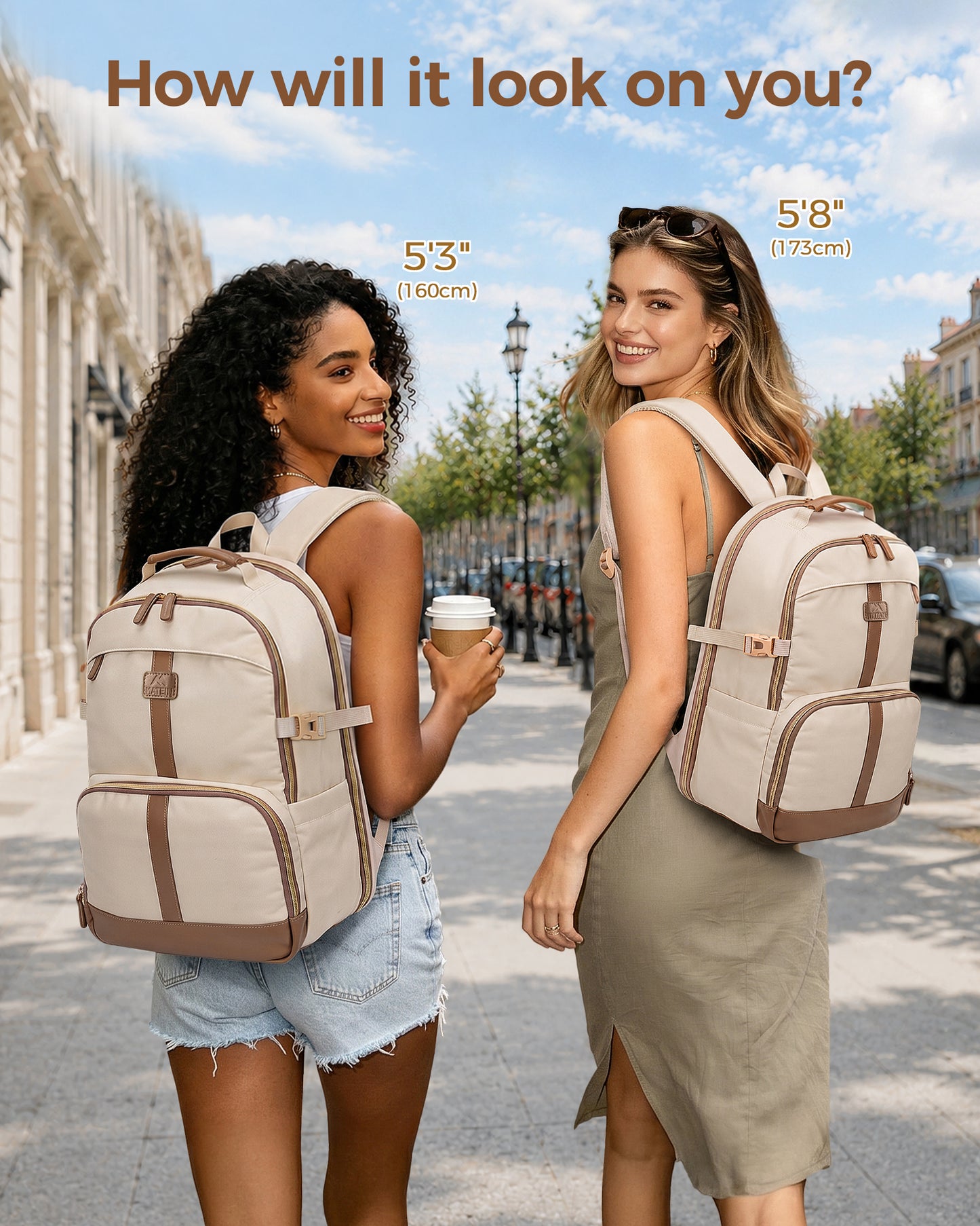 MATEIN Women Backpack, 15" Laptop, Water Resistant & Anti-theft