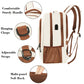 Beige Brown Mlassic Laptop Travel Backpack