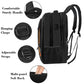Black Organge Mlassic Laptop Travel Backpack