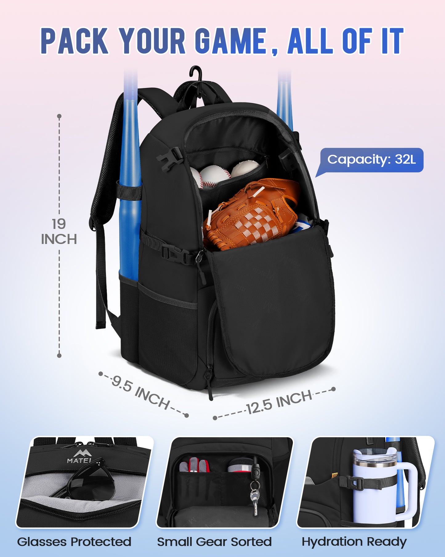 Lightweight Softball Backpack