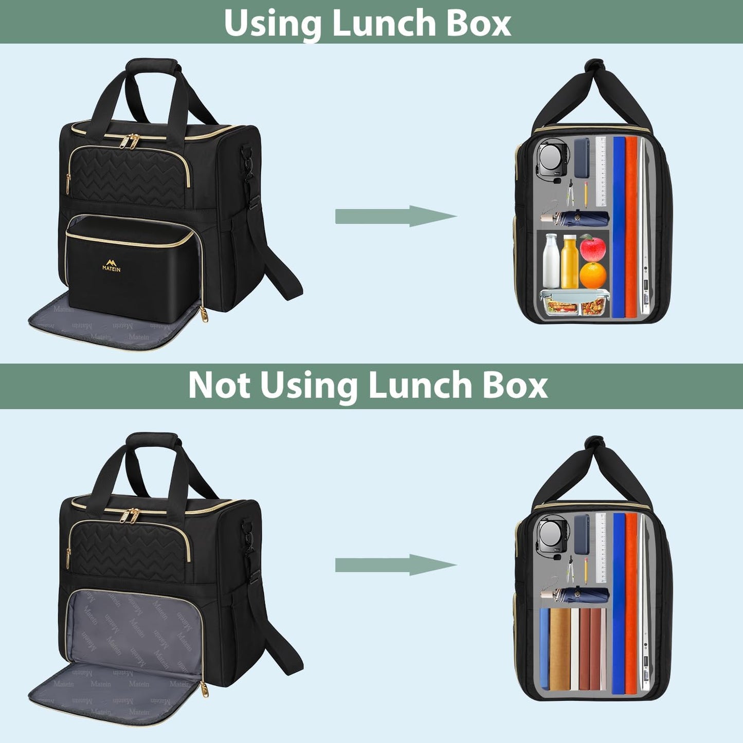 Rolling Work Bag with Lunch Box
