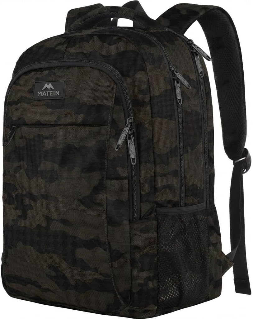 Black Camo Mlassic Travel Laptop Backpack