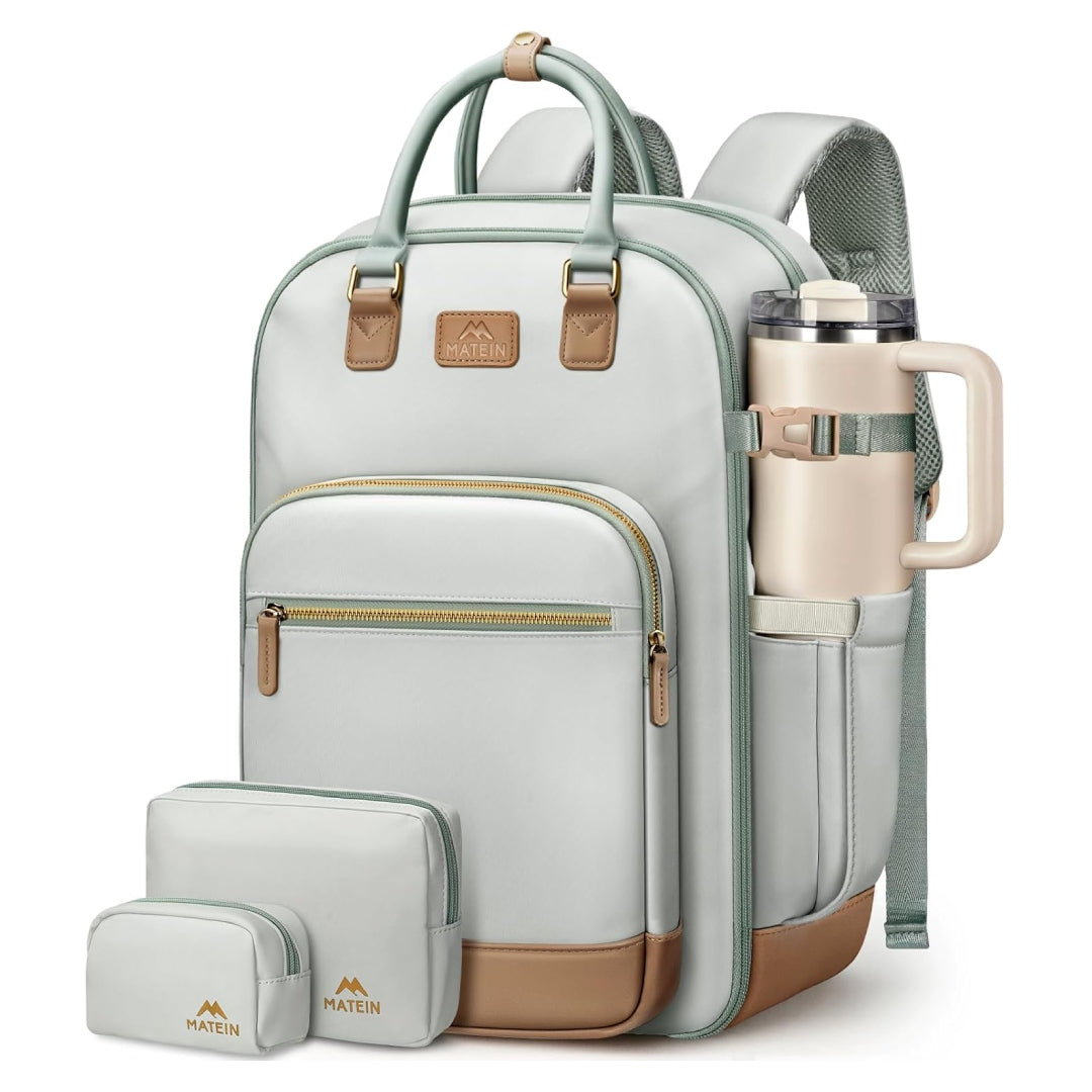 Underseat Backpack for Women, Green / 15.6 Inch