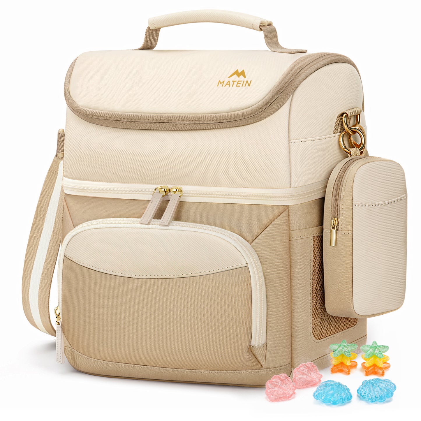 MATEIN Women Double Decker Insulated Lunch Bag