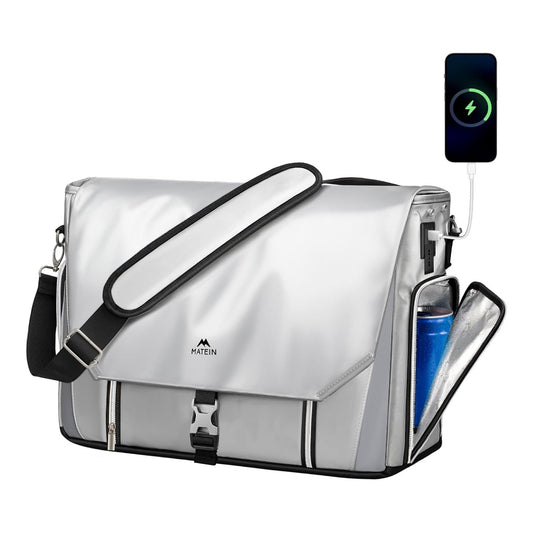 Messenger Bag with Cooler (Silver)