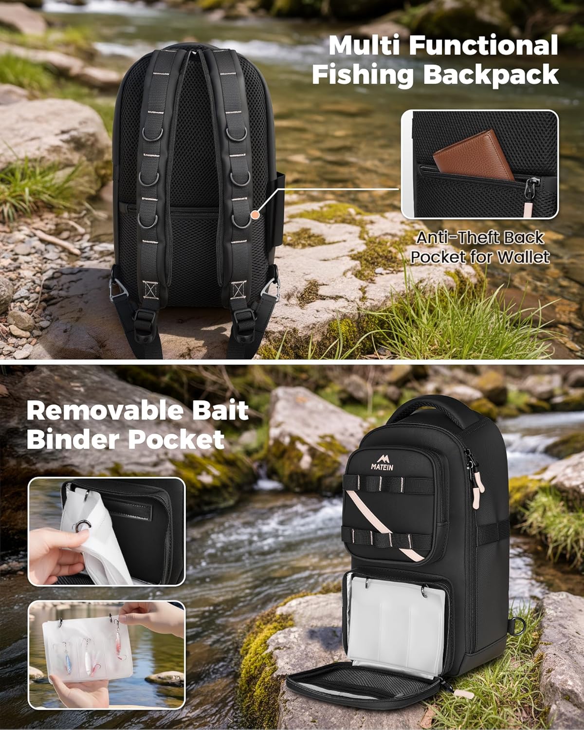 blackfin tackle bag Beyond Fishing stop nylon Matein Fishing Tackle Box Backpack