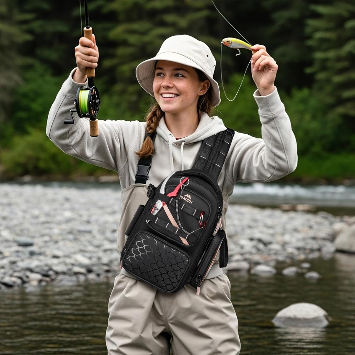 bait box fly fishing bag Matein Fishing Tackle Box Backpack with Cooler
