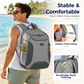 MATEIN Men Cooler Backpack, Gray Insulated Lunch Bag Fits 17" Laptop