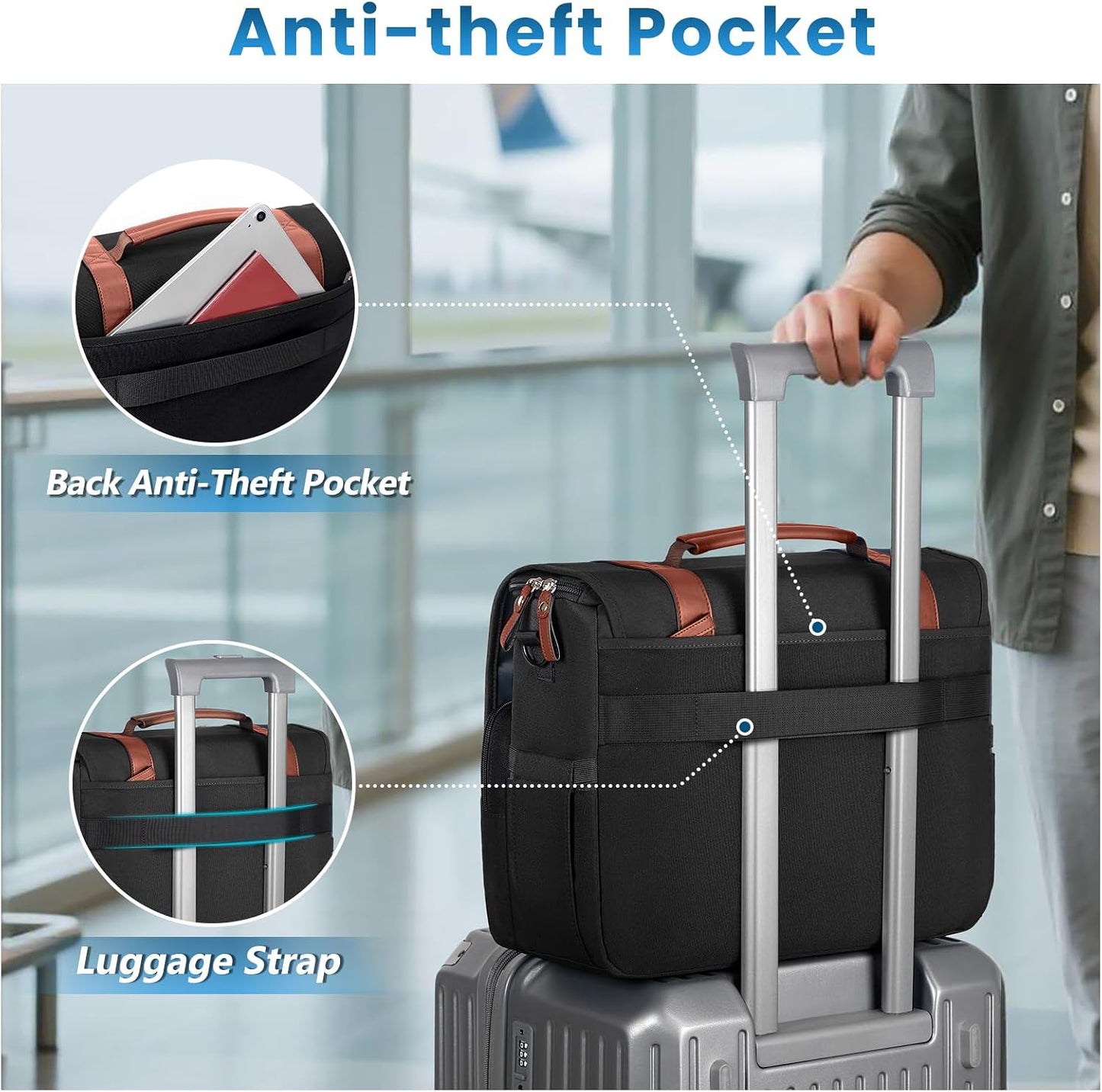 MATEIN Messenger Bag with USB Charging Port
