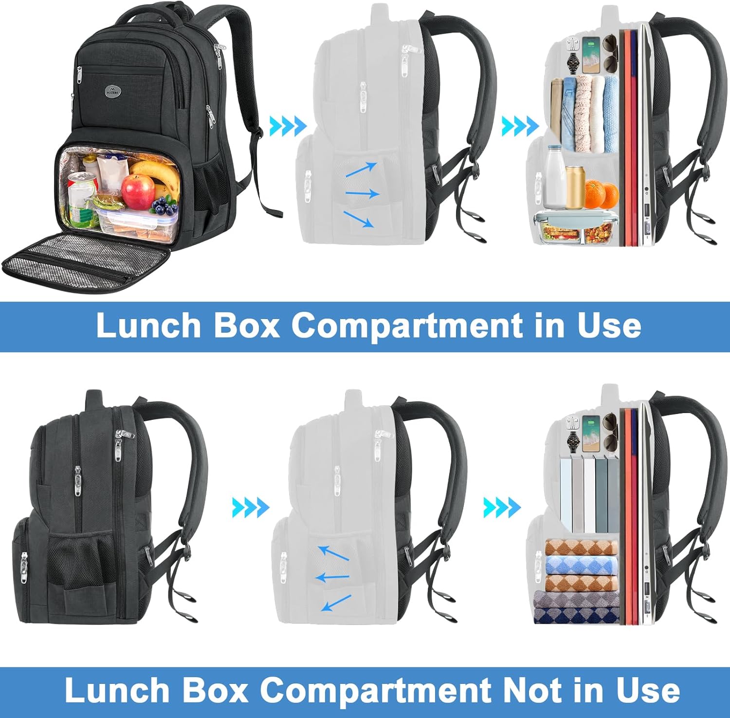 Matein 17 Inch Lunch Backpack for Men Matein 17 Inch Lunch Backpack for Men