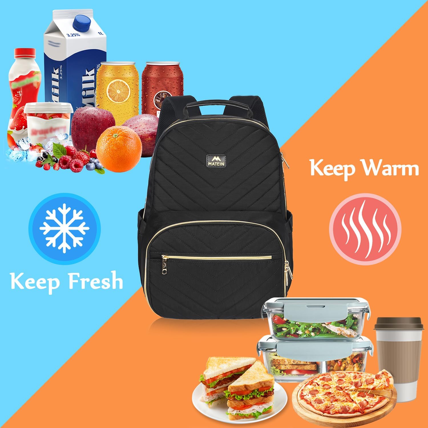 backpack for food and laptop Women Backpack with Lunch Box Compartment