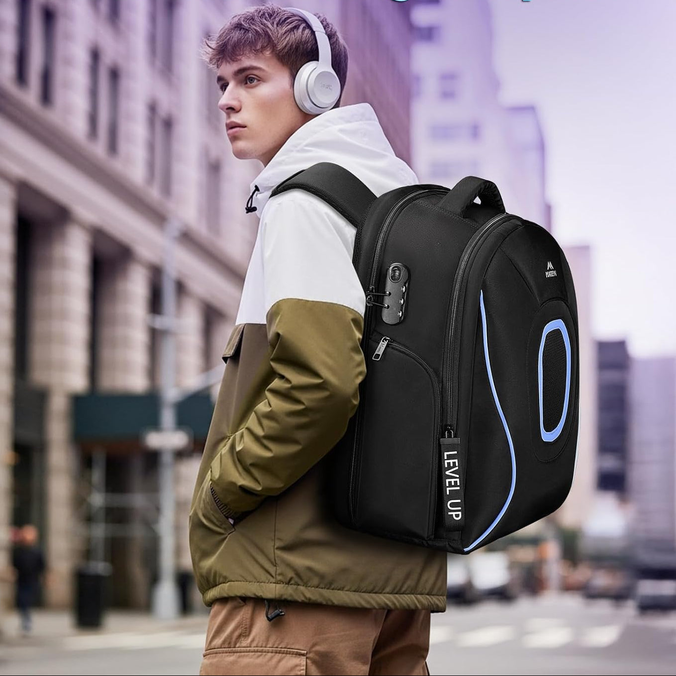 black gaming laptop backpack Gaming Laptop Backpack for Men