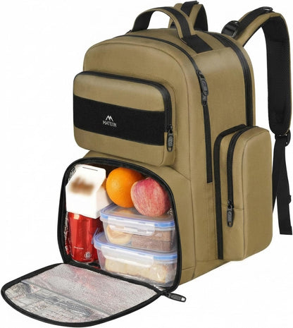 MATEIN Lunch Backpack for Men, 15.6 Inch Travel Laptop Backpack Insulated Cooler Bag Lunch box Rucksack with USB Charging Port