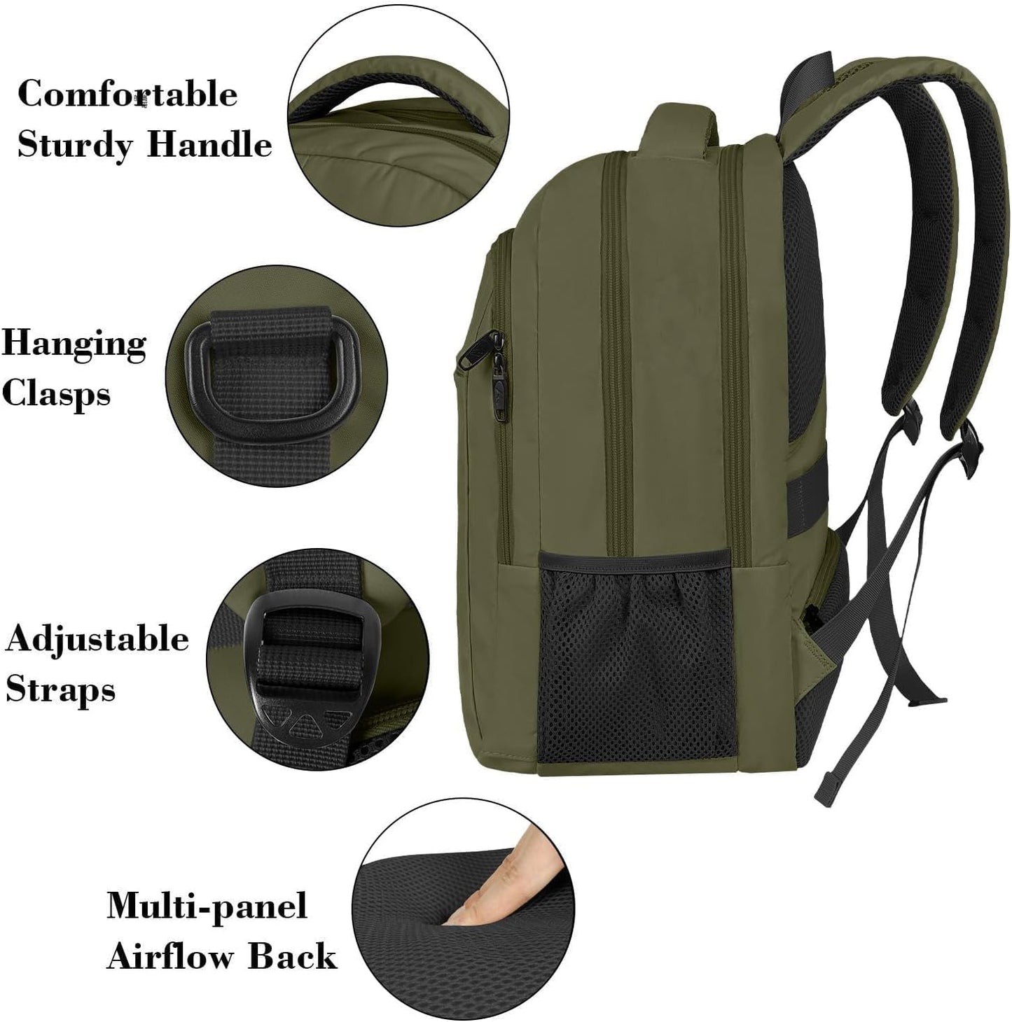 Olive Green Mlassic Travel Outdoor Backpack