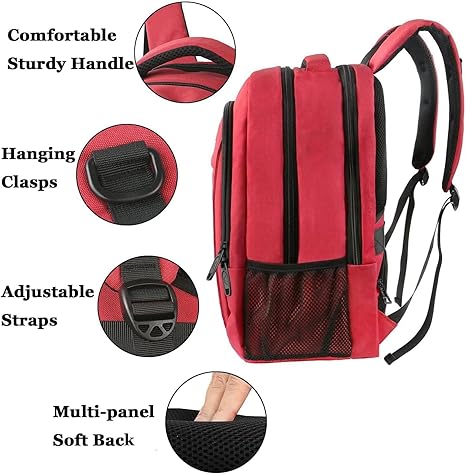 Red Mlassic Travel Laptop Backpack