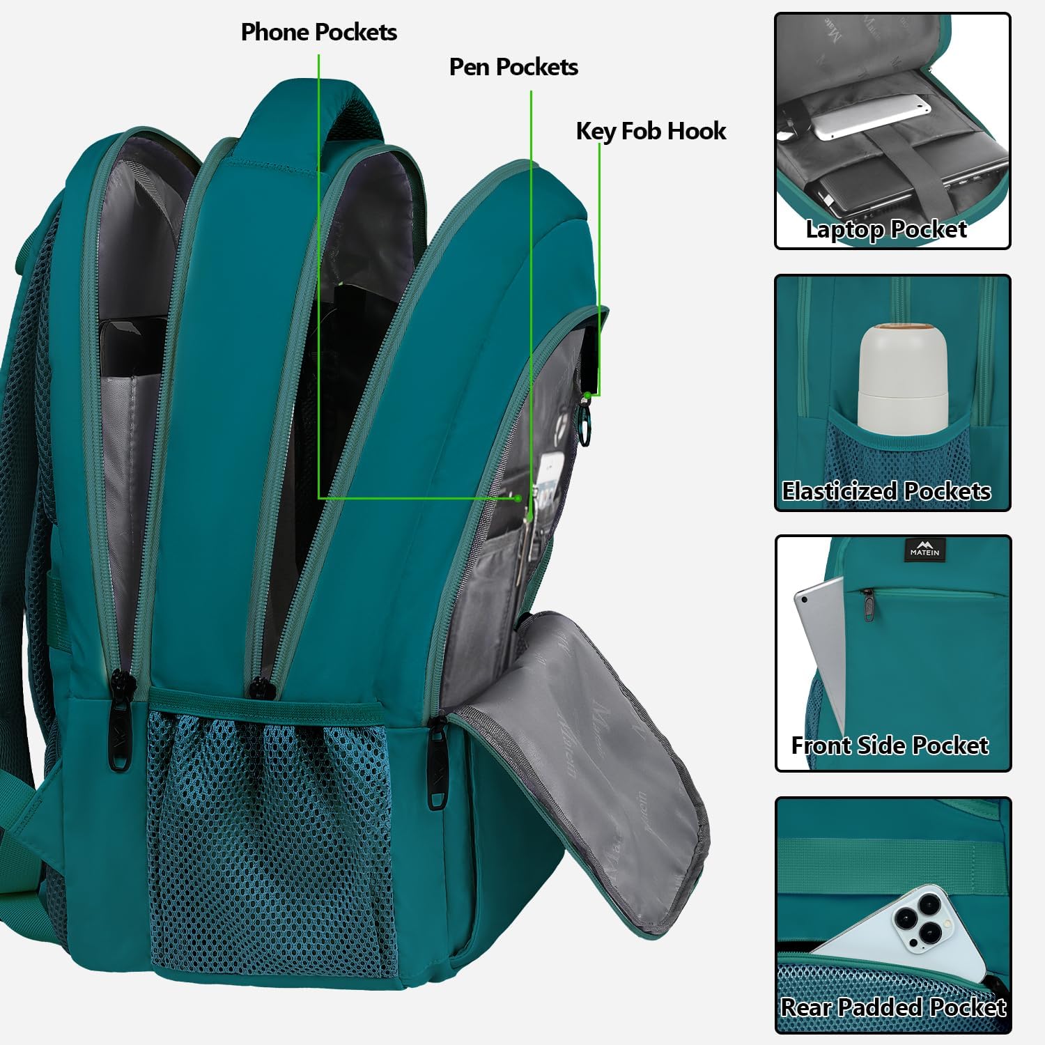 backpack with side pocket for laptop LOVEVOOK Women Giant Tumbler Holder Pocket,15.6 inch Waterproof Travel Backpack Purse Computer Laptop Bag,Professional Work College Nurse Teacher Backpack Casual Daypack,Black : Electronics this feature BJIAX Vintage Laptop Backpack for