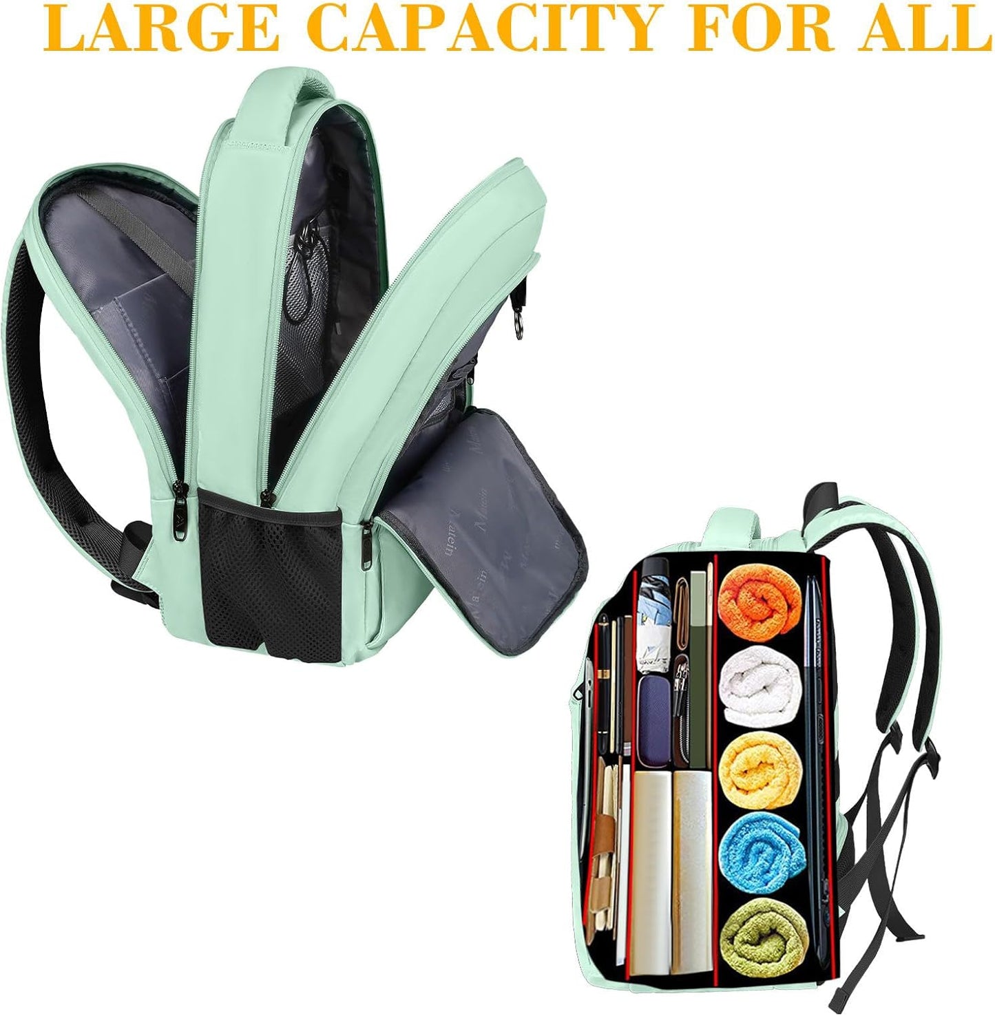 Mint Green Mlassic Travel Laptop Backpack