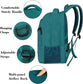 Peacock Blue Mlassic Laptop Travel Backpack
