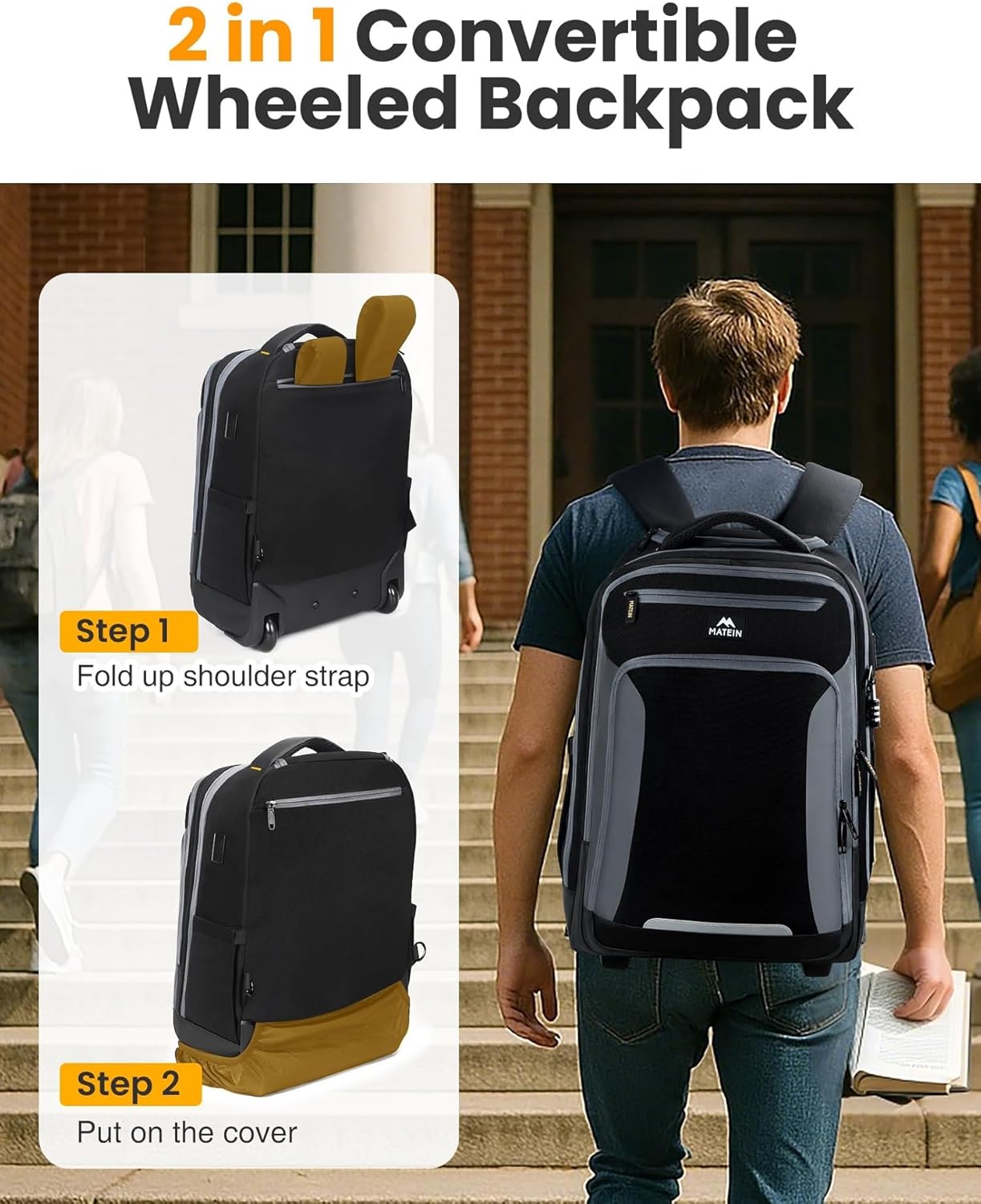 17‘’ Rolling Backpack