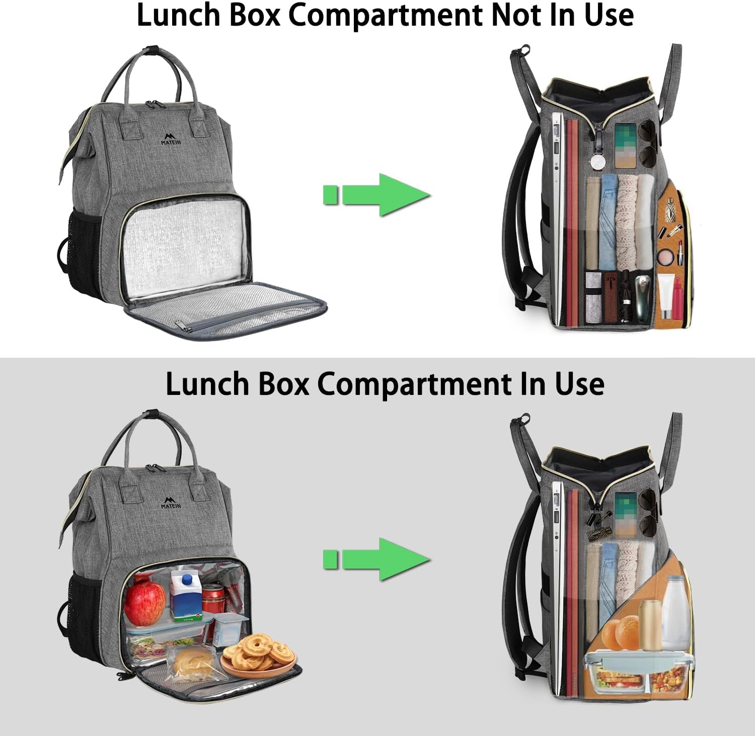 backpack lunch box laptop Matein Lunch Box Laptop Backpack