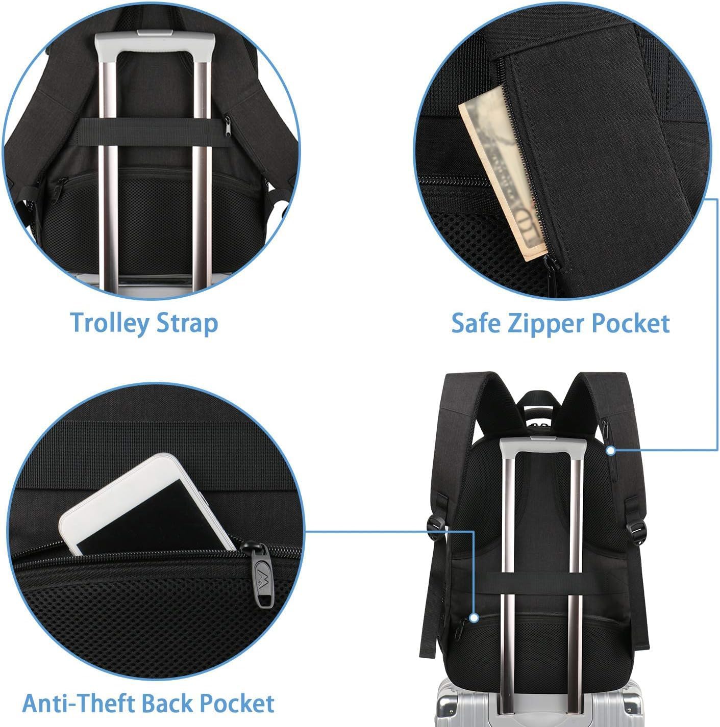 back to college laptop backpack Matein Expandable College Bookbag Travel Laptop Backpack