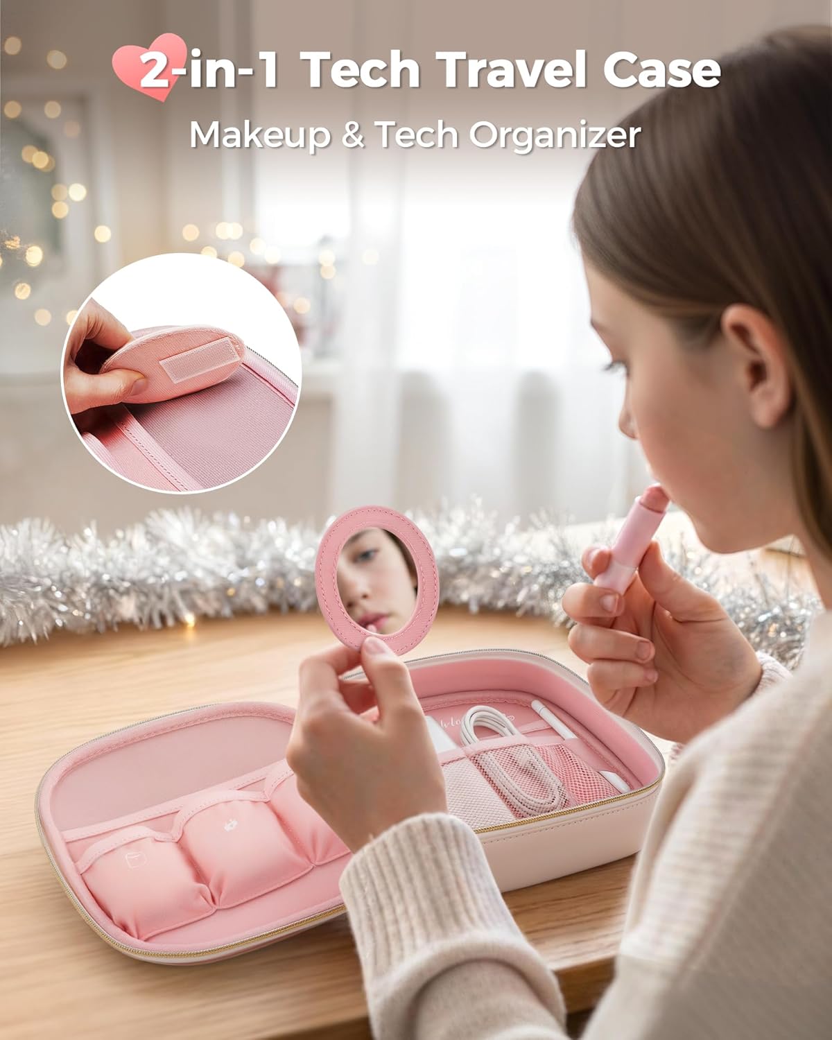 Travel Electronics Organizer for Girls