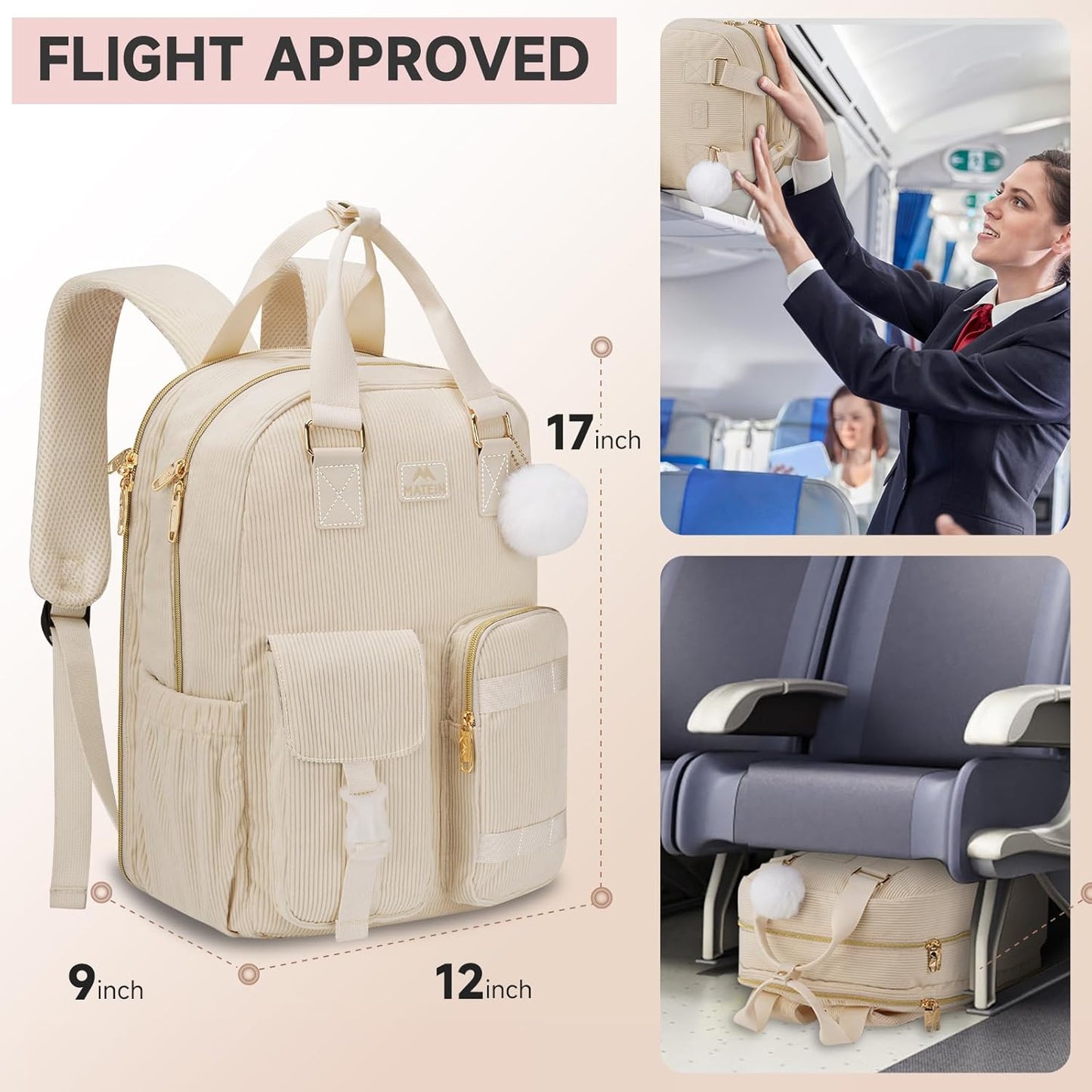 Corduroy Laptop Backpack (6 colors)