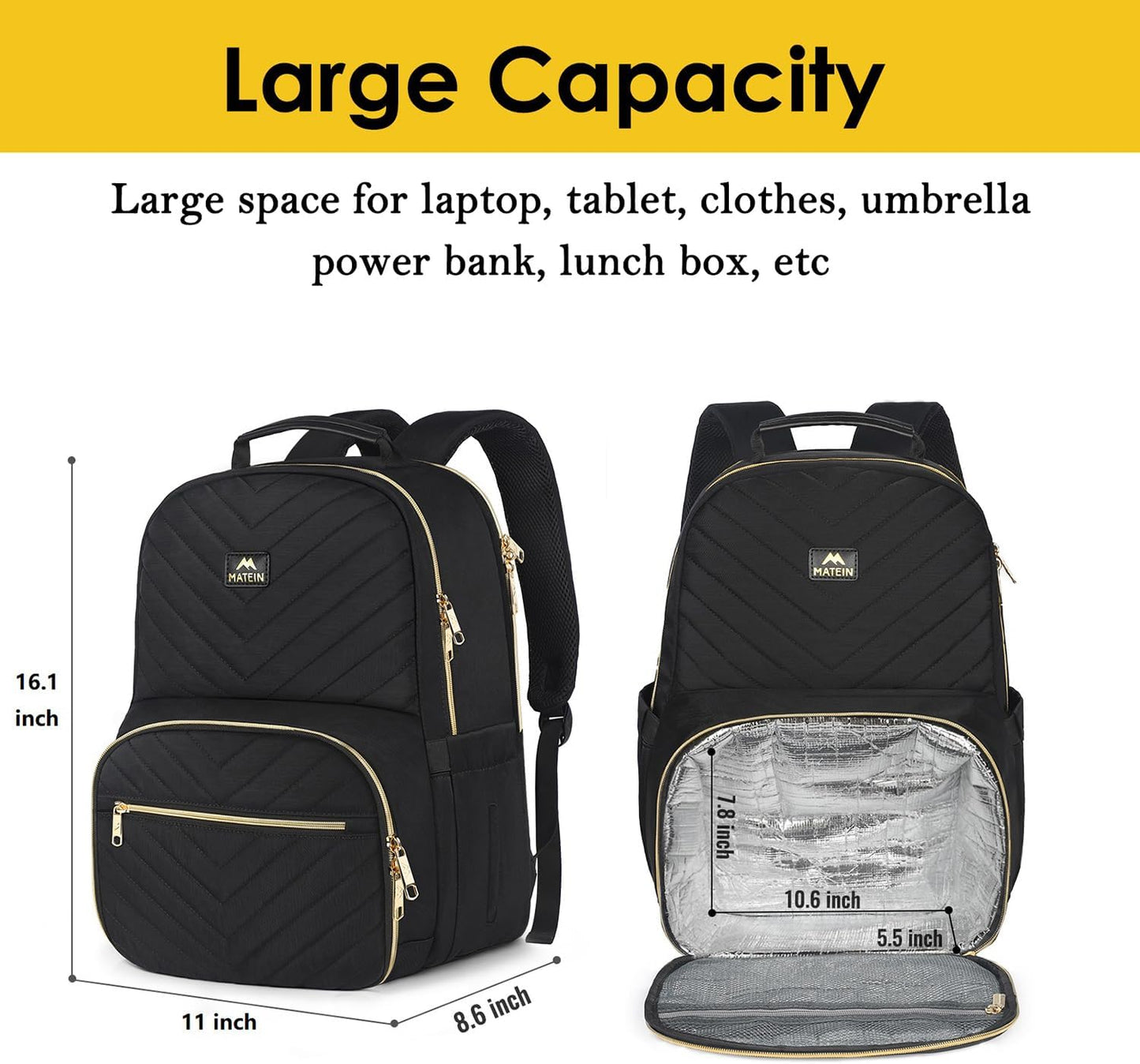 Women Backpack with Lunch Box Compartment