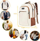Beige Brown Mlassic Laptop Travel Backpack