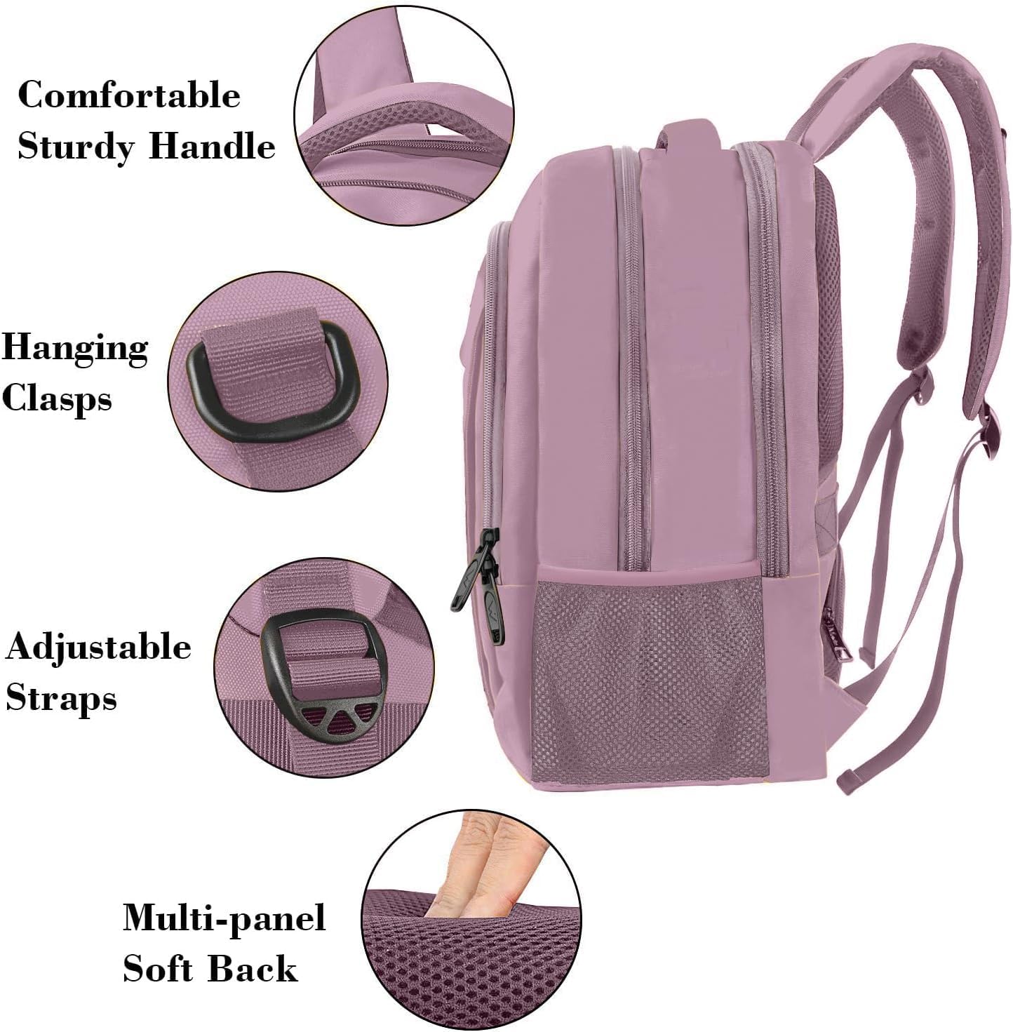 Dark Purple Mlassic Laptop Travel Backpack