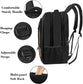 Black Organge Mlassic Laptop Travel Backpack