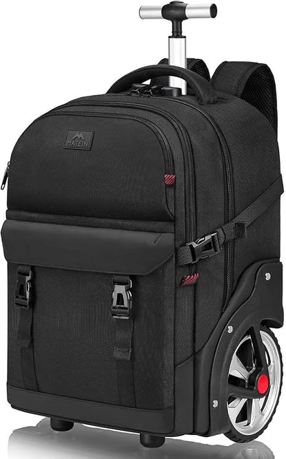 best rolling backpack for travel market size Large Wheeled Backpack, Black
