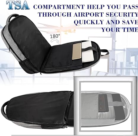 Gray Mlassic Travel Laptop Backpack