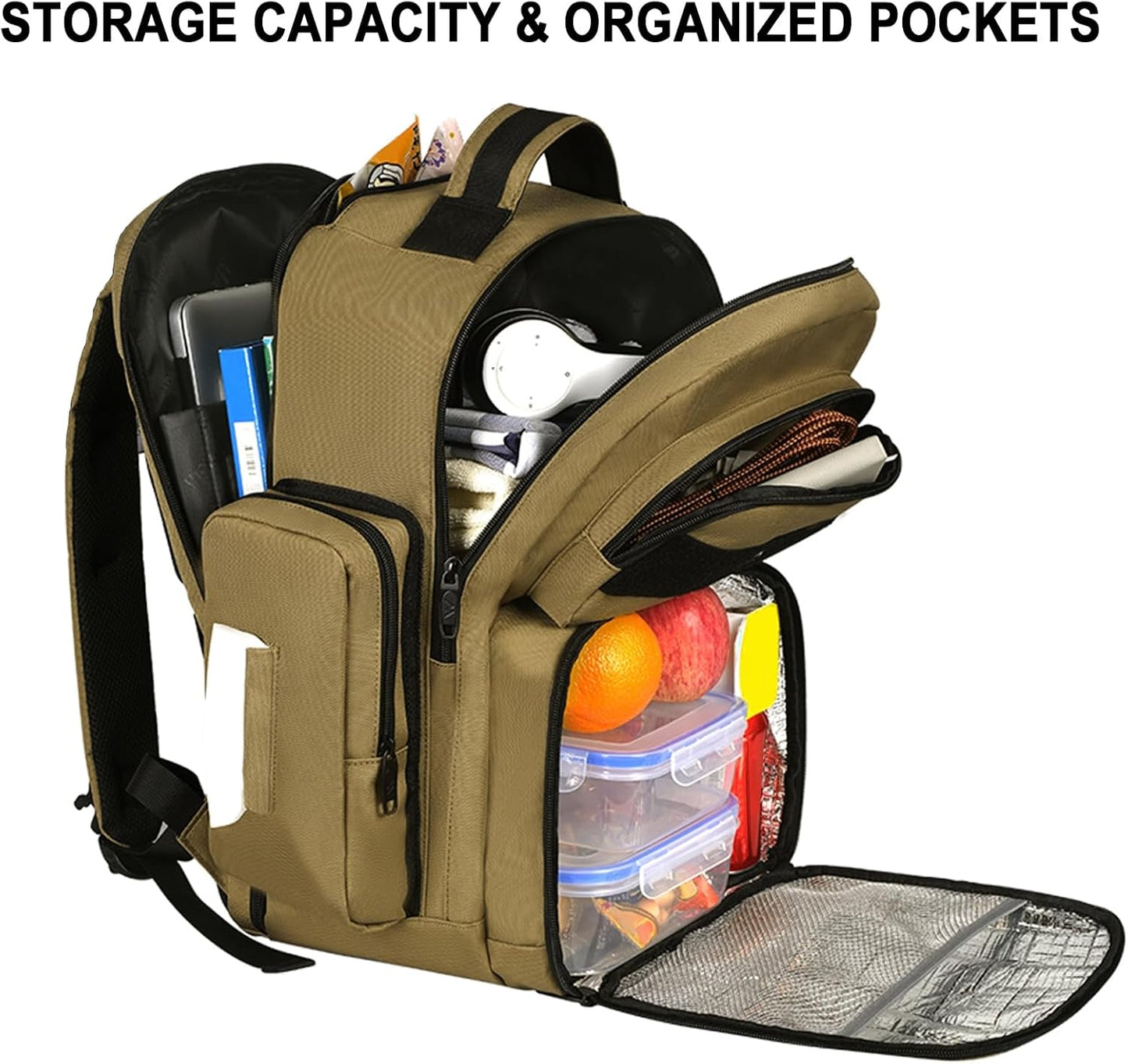 Heavy Duty Backpack with Lunch Box