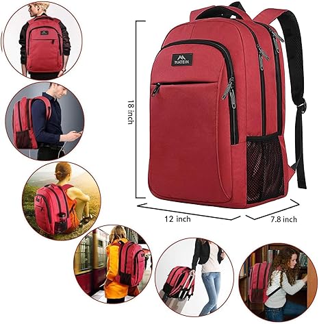 Red Mlassic Travel Laptop Backpack