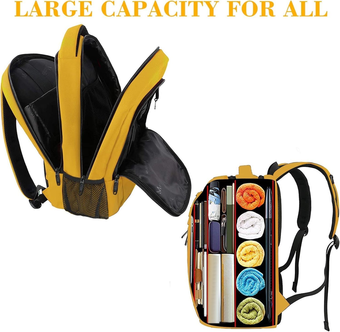 Yellow Mlassic Travel Laptop Backpack