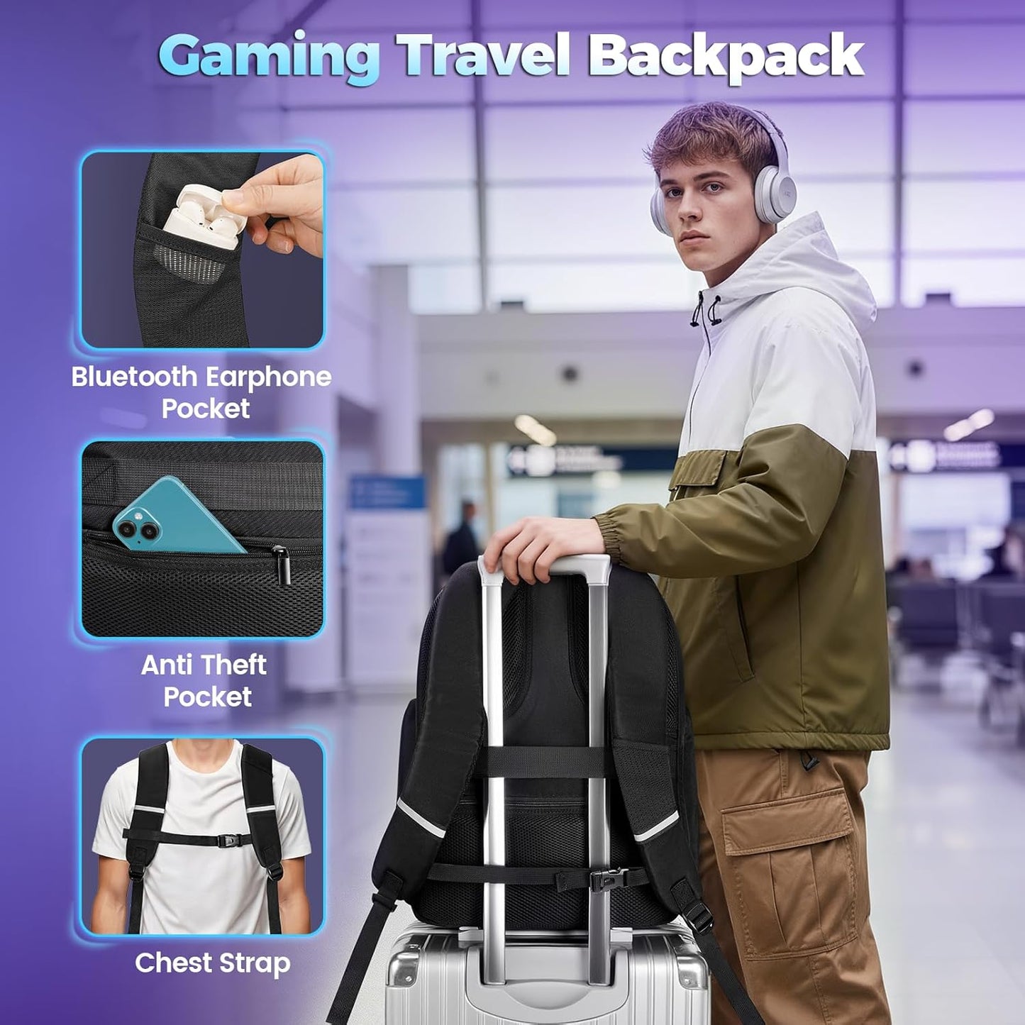 Gaming Laptop Backpack for Men