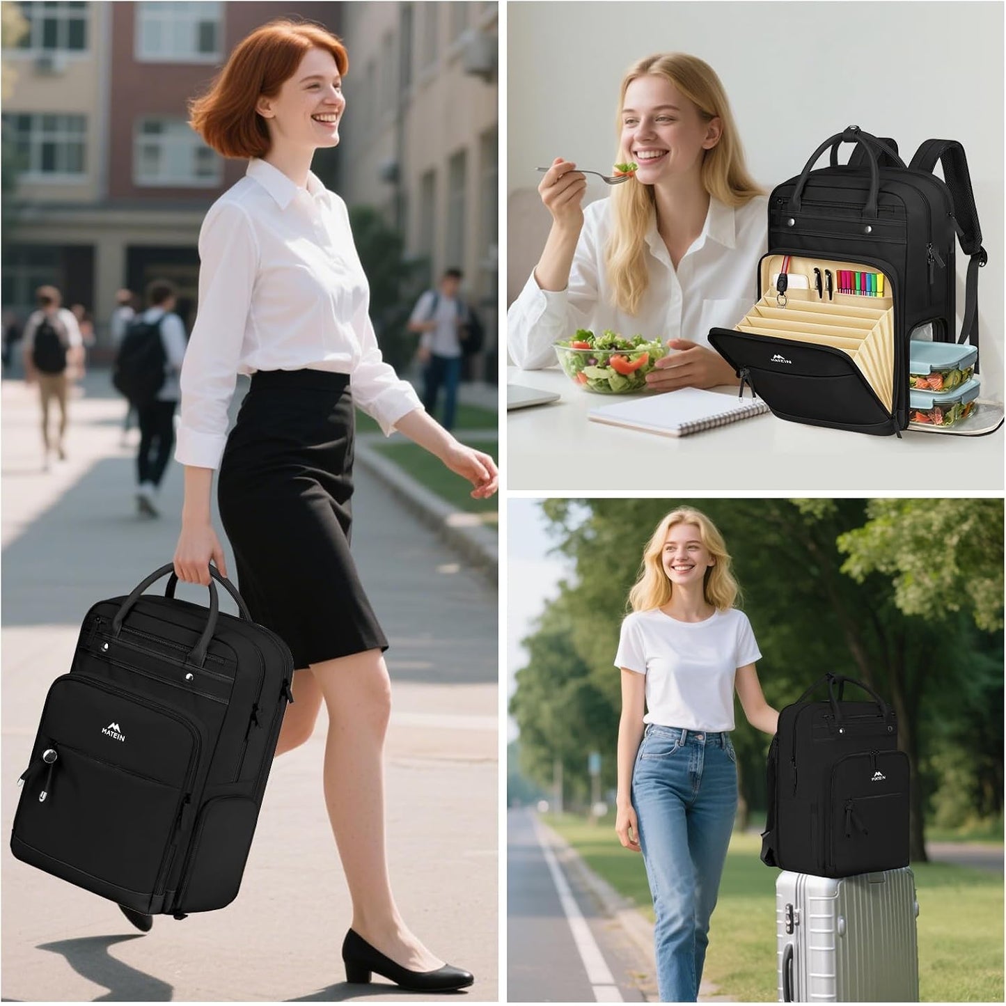 MATEIN Work Backpack with Lunch Compartment