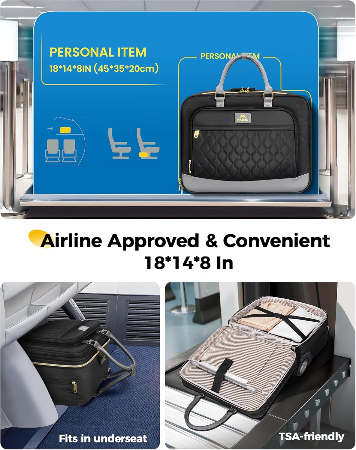 17.3'' Rolling Laptop Bag