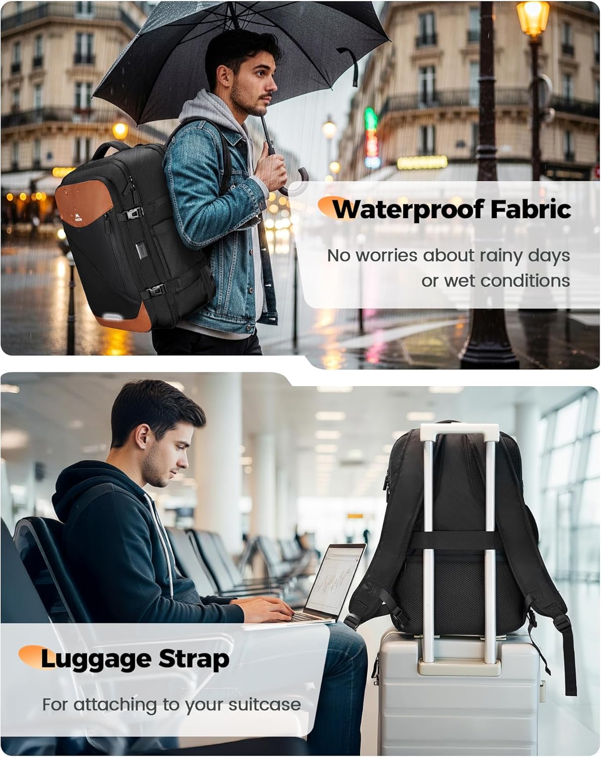 Travel Backpack with USB C Port