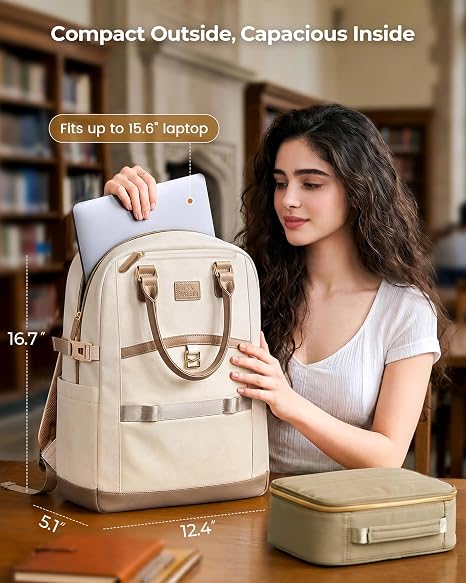 MATEIN Women Lunch Box Laptop Backpack