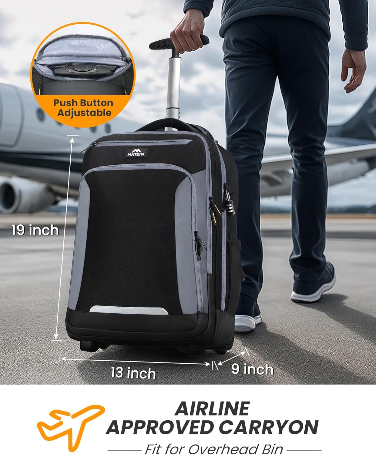 17‘’ Rolling Backpack