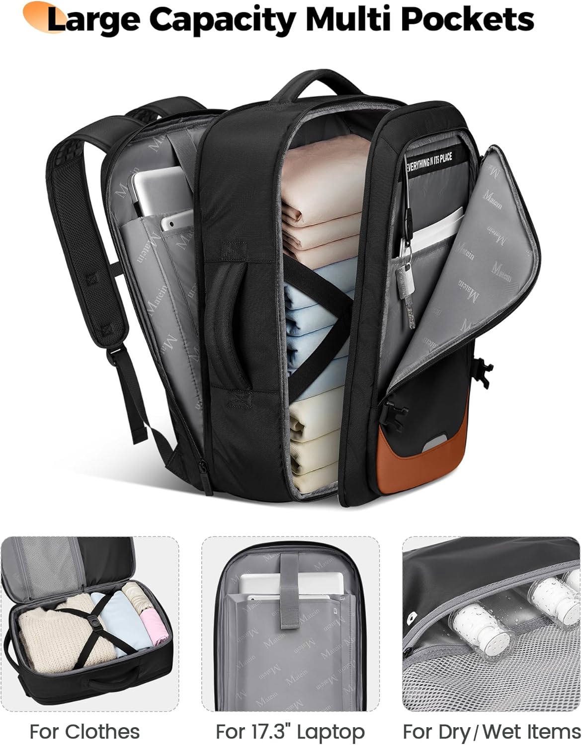 Travel Backpack with USB C Port