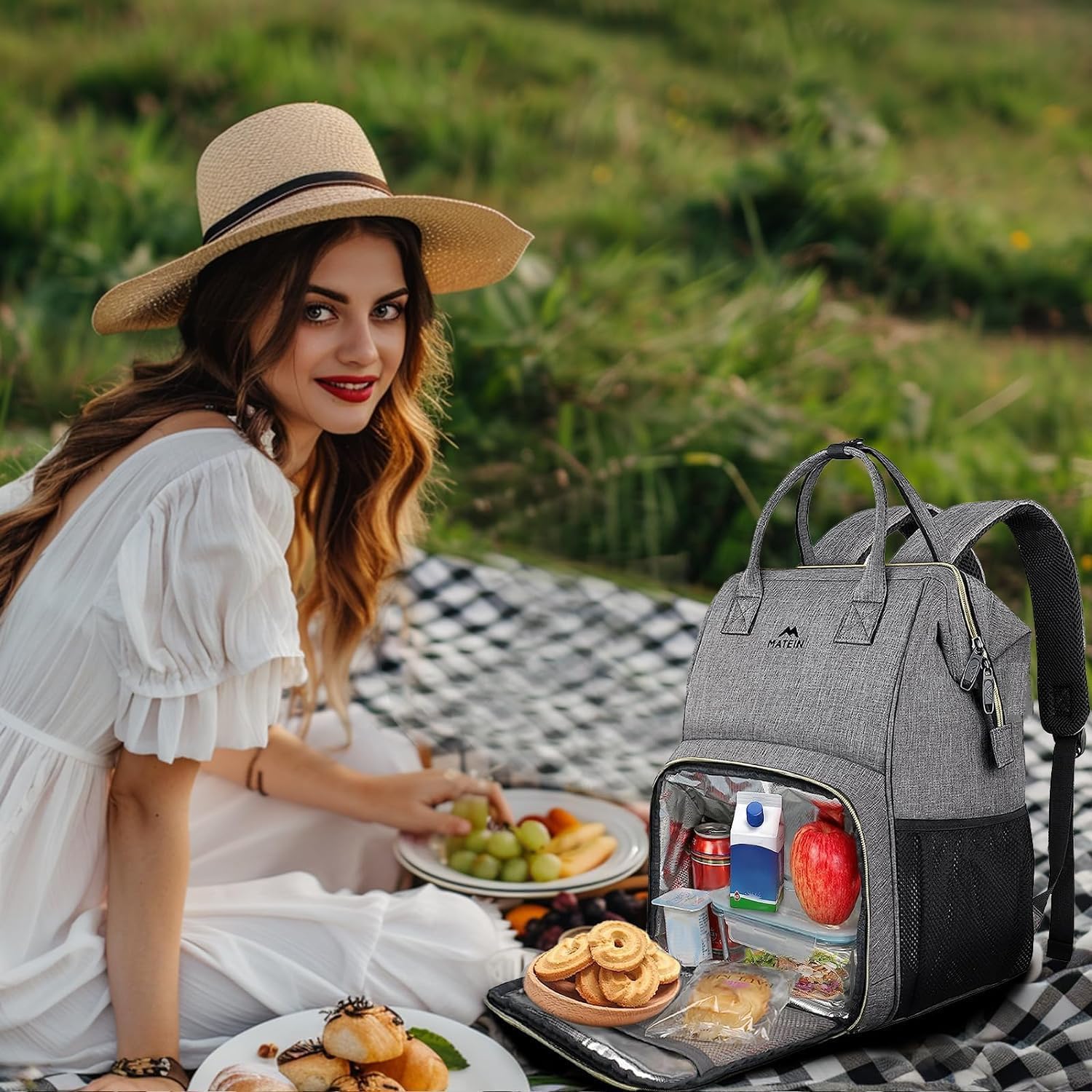 backpack food storage laptop Matein Lunch Box Laptop Backpack