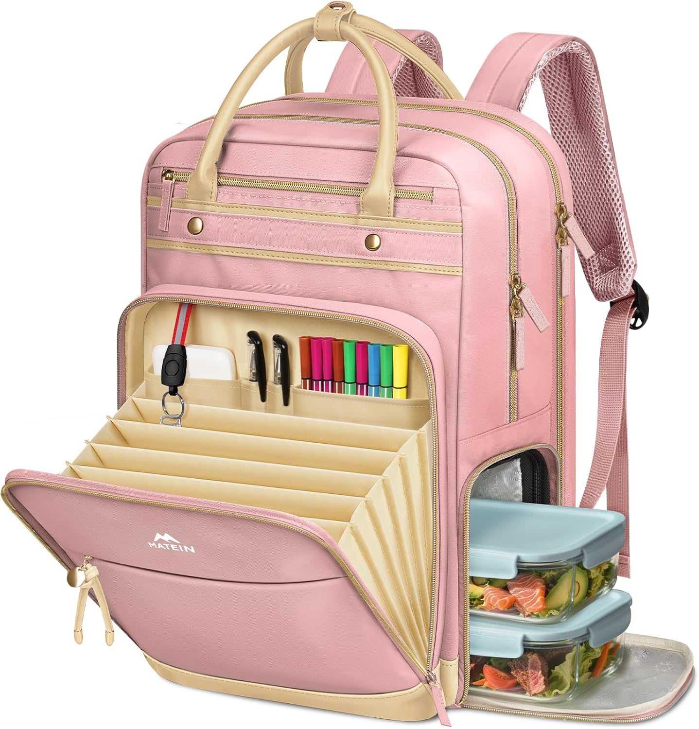 backpack laptop female Matein Mlassic Travel Laptop Backpack with USB Charging Port