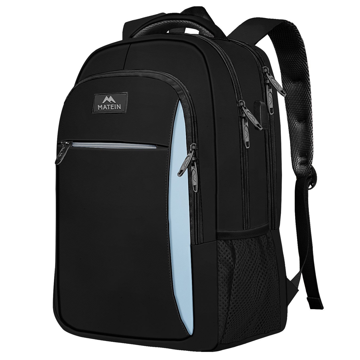 Black Blue Mlassic Laptop Travel Backpack