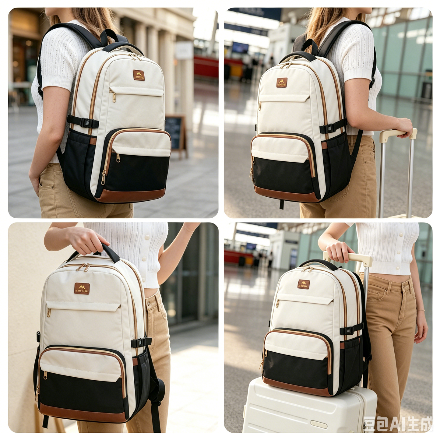 MATEIN Women's 15.6" Laptop Backpack, 14 Pockets Water Resistant