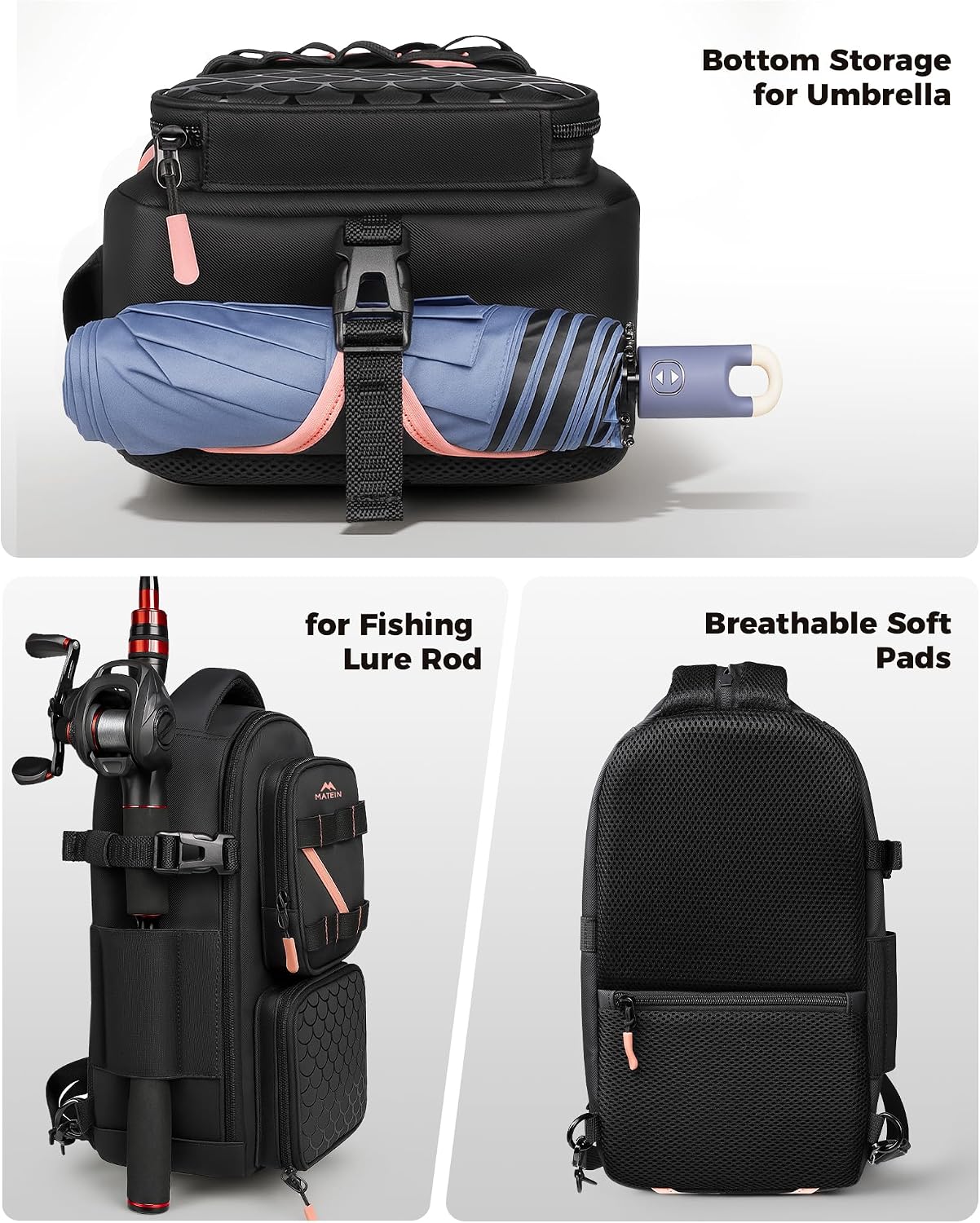 MATEIN Fishing Sling Bag with Phone Pouch