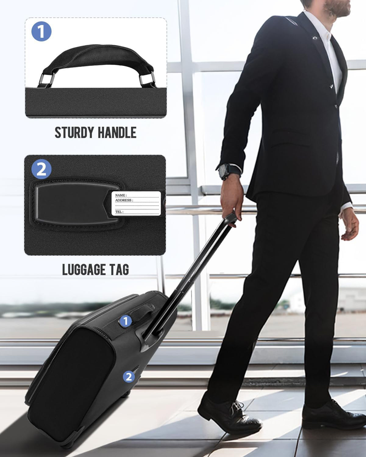 MATEIN Wheeled Garment Bag with Packing Cubes