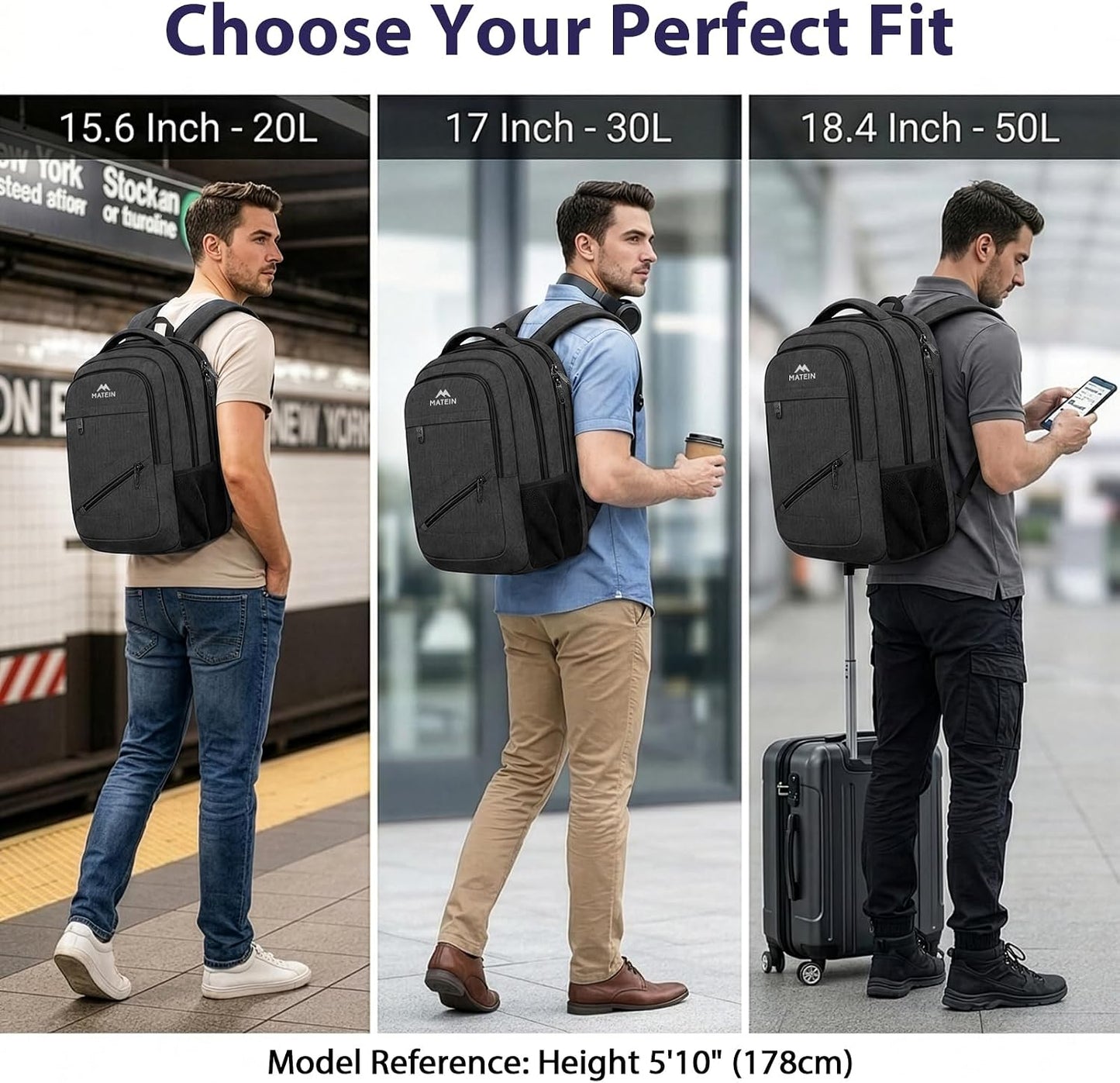 MATEIN Mens 18 Inch Laptop Backpack
